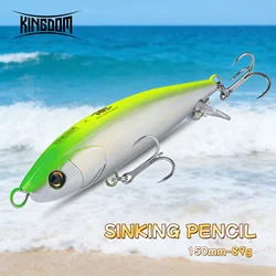 Wobler Jerkbait hundimiento tipo lápiz para curricán lubina agua salada