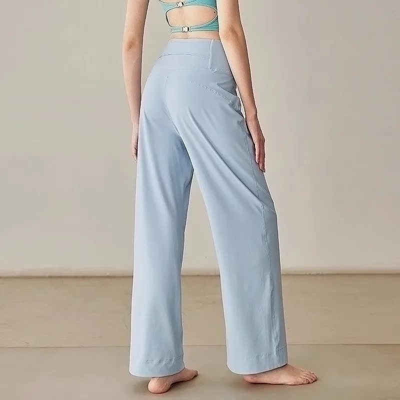 High Waist Cozy Sweatpants Yoga Palites Joggers Pants Streetwear Women's Fitness Workout Pants Loose Wide Leg Lounge Trousers
