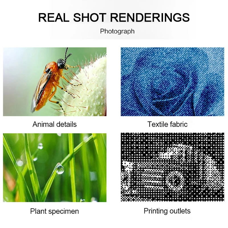 Digital Microscope Handheld USB HD Microscope Inspection Camera 1600X Magnification with Flexible Stand For iPhone iPad PC