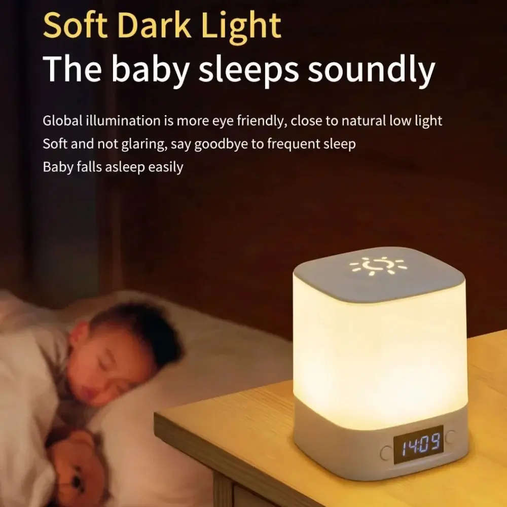 Timer Function Night Light Eye Protection 3 Modes Dimmable Night Light Durable Time Display Rechargeable Night Light Nursery