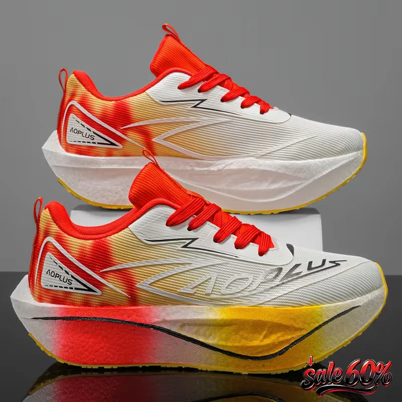 Zapatillas para correr para hombre, zapatillas deportivas con cojín de aire, zapatillas deportivas para maratón con placa de carbono, zapatillas deportivas transpirables y ligeras, zapatillas informales antideslizantes para mujer