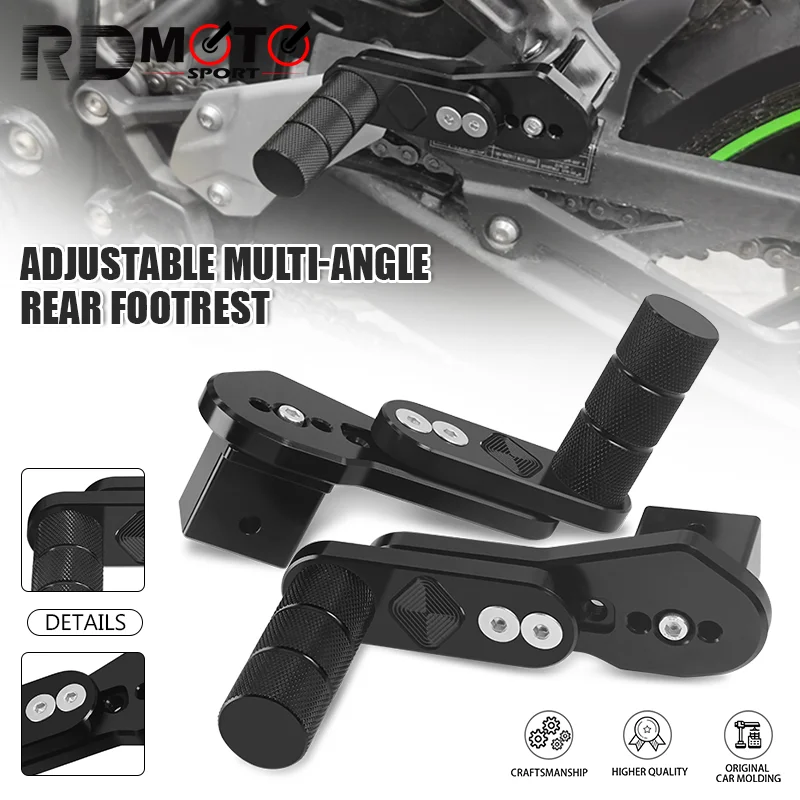 

2024 Motorcycle Retractable Rear Foot Pedal For Z400 Z650 Z650RS Z750R Z750 Z800 ABS Multi Angle Adjustable Footrest Foot Pegs