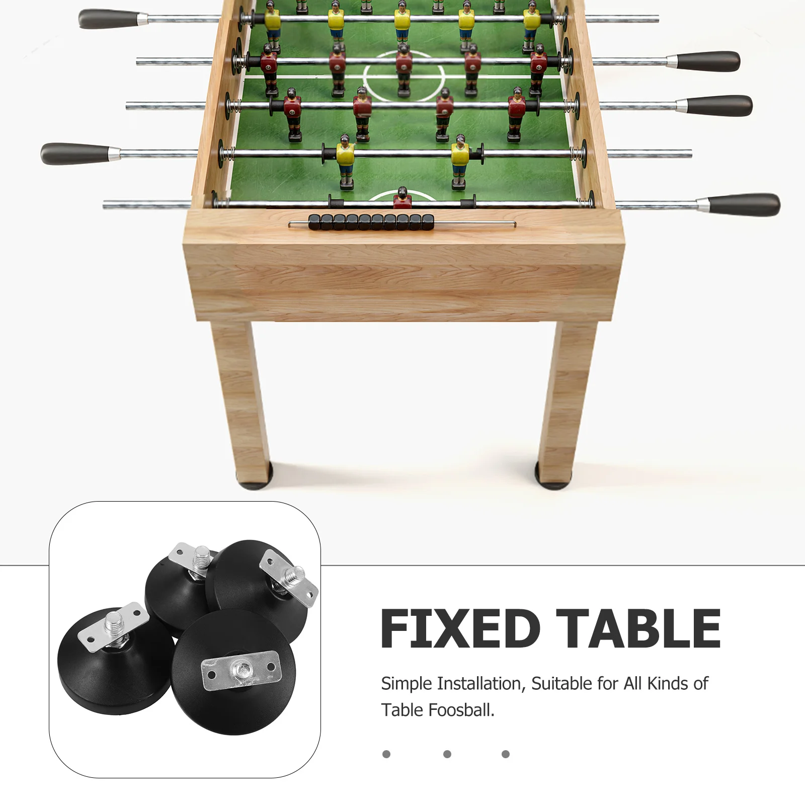 Niveladores de pies de mesa de fútbol ajustables, almohadillas antideslizantes de 3,5 pulgadas para mesa de juegos de futbolín, gabinete, nivelación de muebles giratorios, 4 Uds.