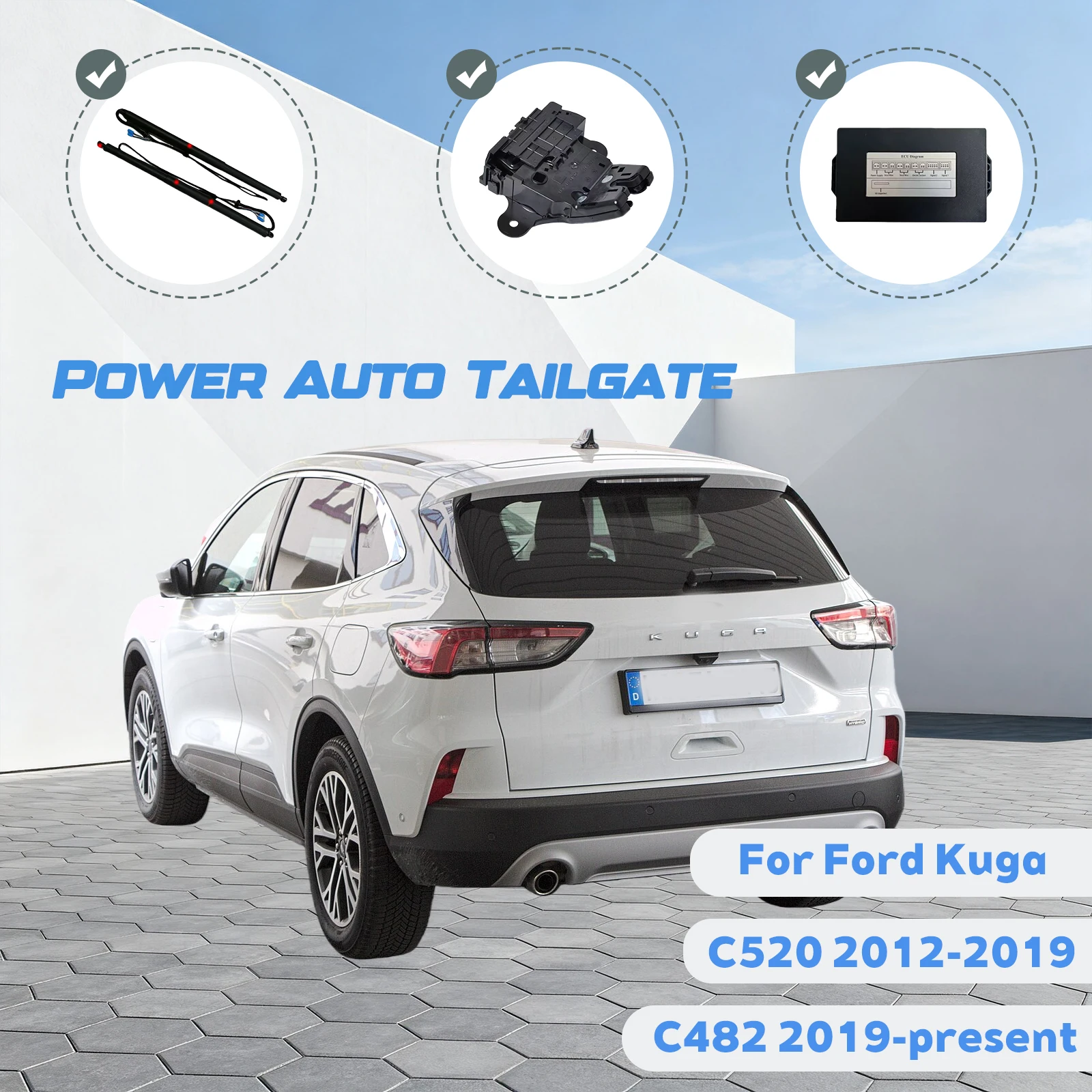 For Ford Kuga C520 2012-2019 C482 2019-present Car Automatic Lifting kit Opening Trunk Intelligent Electric Lift Tailgate