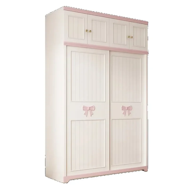 

2-Door drawer children's wardrobe wooden bedroom furniture, convenient, practical and durable
