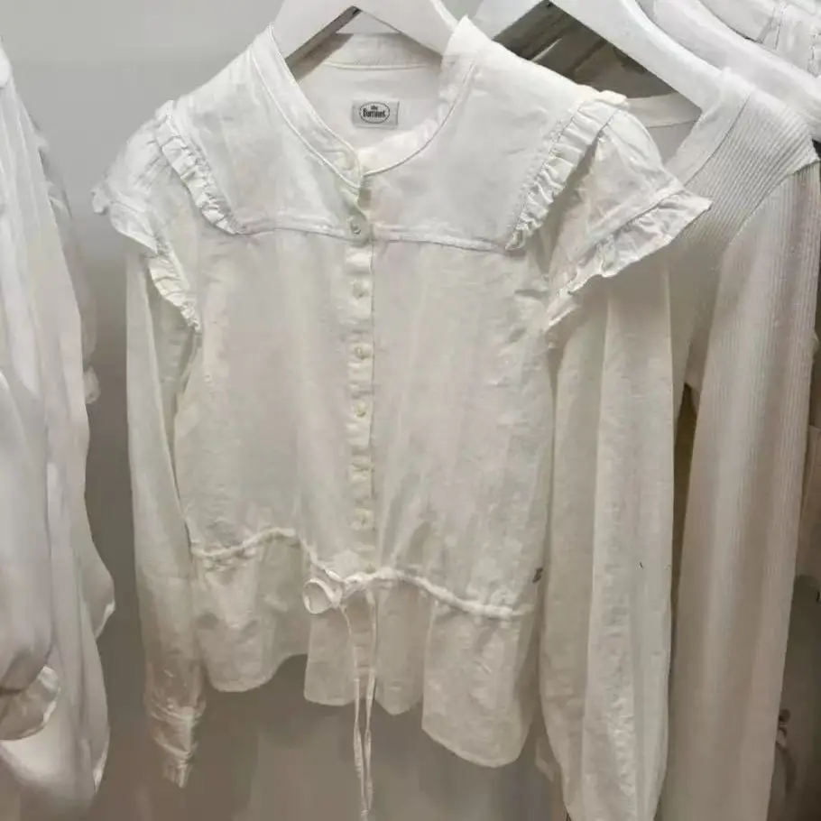 

Романтический дизайн, длинный све, затягивающий талию, деревянный барнет с восемью сосками, корейский свободный крой, хлопковый женский айс