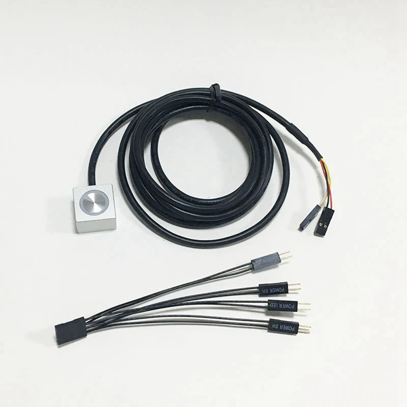 Computer Desktop Switch PC Motherboard External Start Power On/Off Button Extension Cable For DIY Button Durable Easy To Use Red image 4