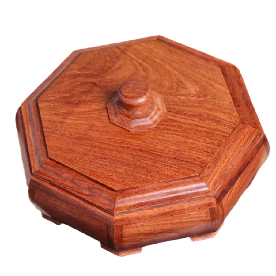 

Flower pear, star anise, fruit plate, Chinese style, mahogany, household, snack box, compartment, with lid