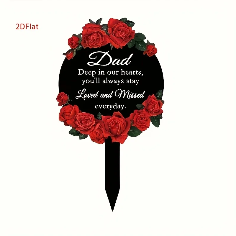 Elegant Sister Memorial Plaque- Metal Tombstone, Black Outdoor Grave Marker for Cemeteries, Gardens, Memorial Parks 2D Flat