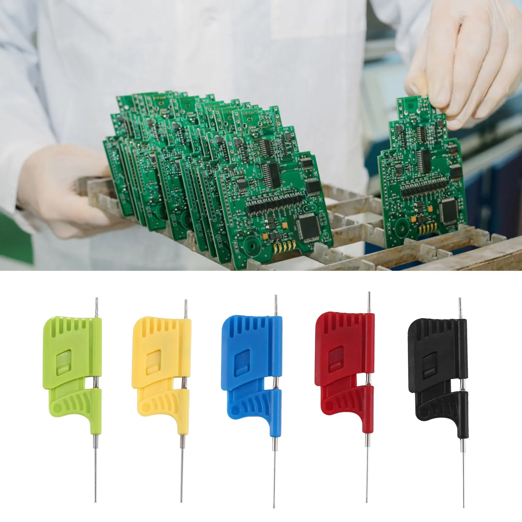 A40I 10Pcs SDK08 Test Clip SMD IC Test Hook Clips for Electrical Testing Ultra Small Clip Test Chip