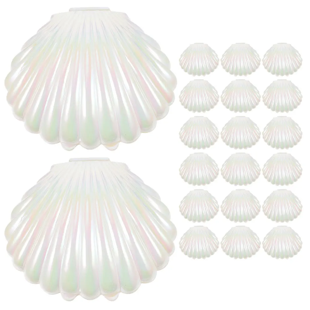 

20Pcs Pearl Shell Candy Boxes Seashell Shaped Jewelry Container Baby Shower Snack Cookies Box Wedding Party Gift Jewelry Package