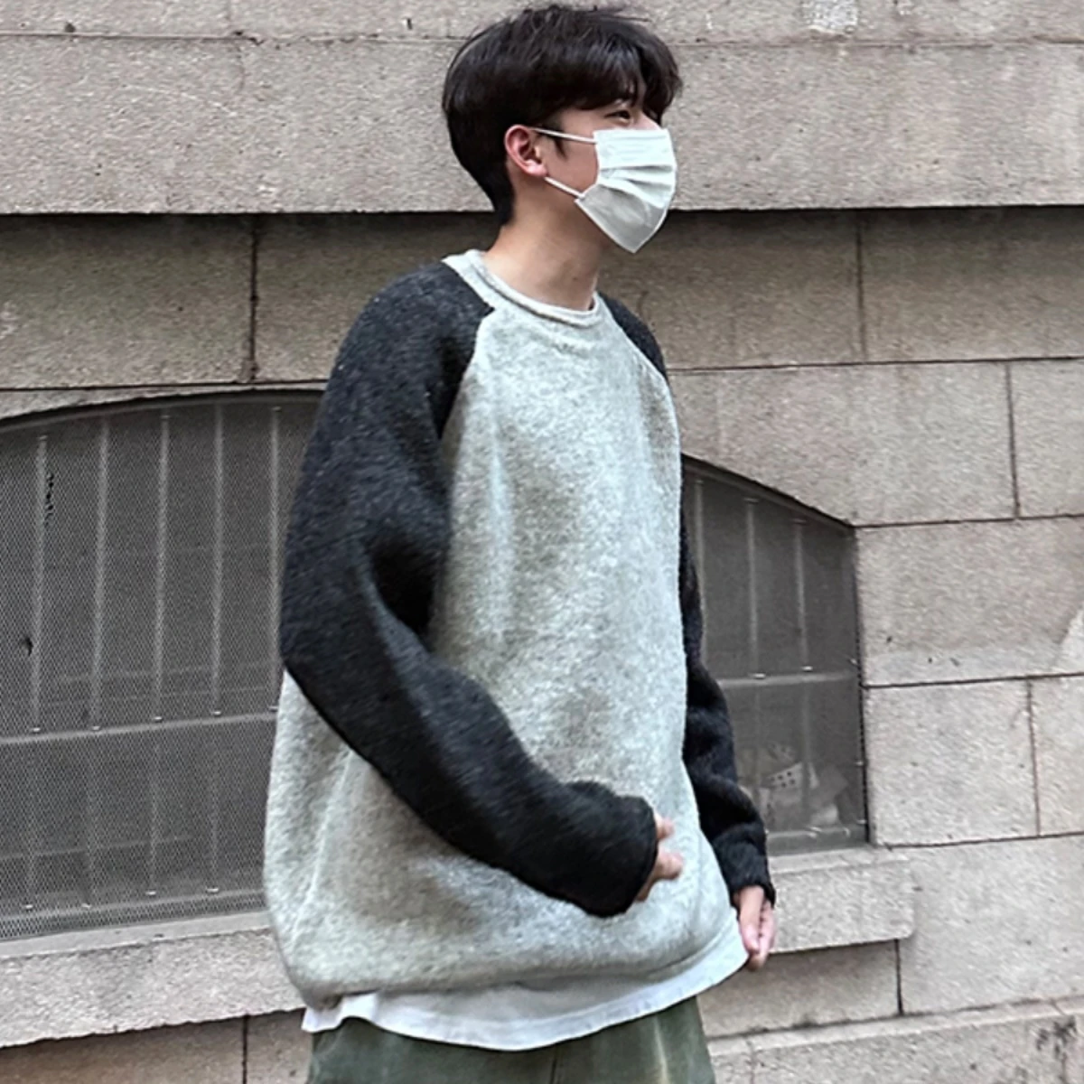 

Large Size Autumn Winter Sweater for Teens And plus Size Men Casual Street Sle Knitted Long Sve Baseball Collar Sweater