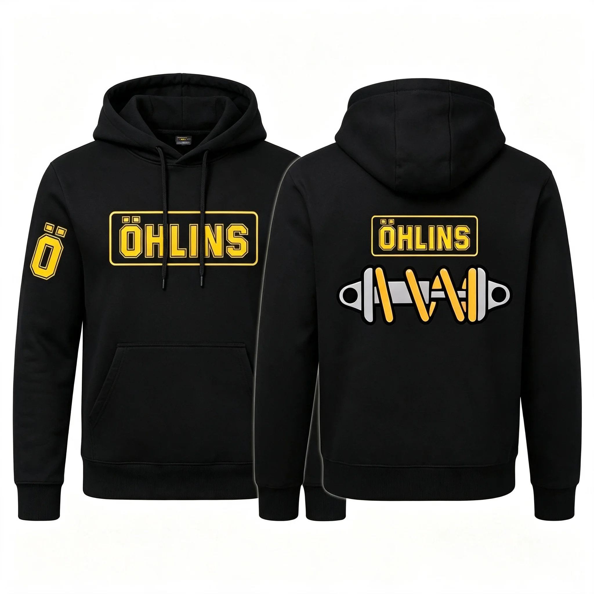 Herren Ohlins Shock Suspension Auto Motorrad Sport Racing Hoodie Herbst Casual Oversized Herren-Hoodie – Detail 6