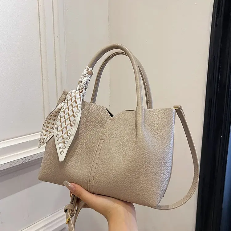 

2025 Scarf Strap Tote Bag Soft Handle Bucket Bag for Women Versatile Crossbody Purse Chic Day-to-Night Bag Elegant Shoulder Bag​