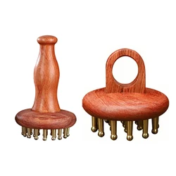 Professional Facial Gua Sha Tool, Brass & Rosewood Massager for Face Eye Neck, Anti-Aging Skin Care, Lymphatic Drainage