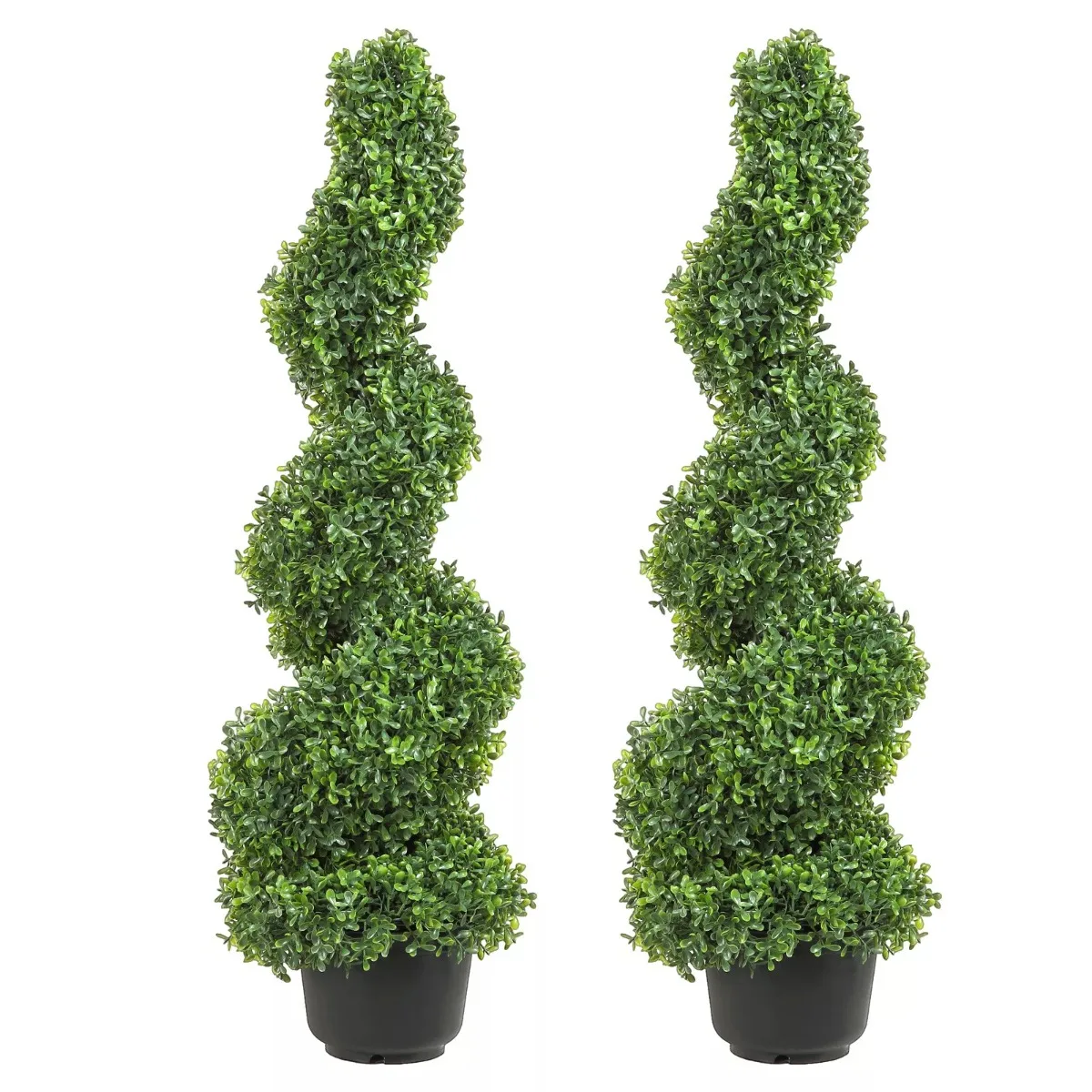 Artificial boxwood home decor Spiral tree indoor/outdoor 2-piece pack 3 feet