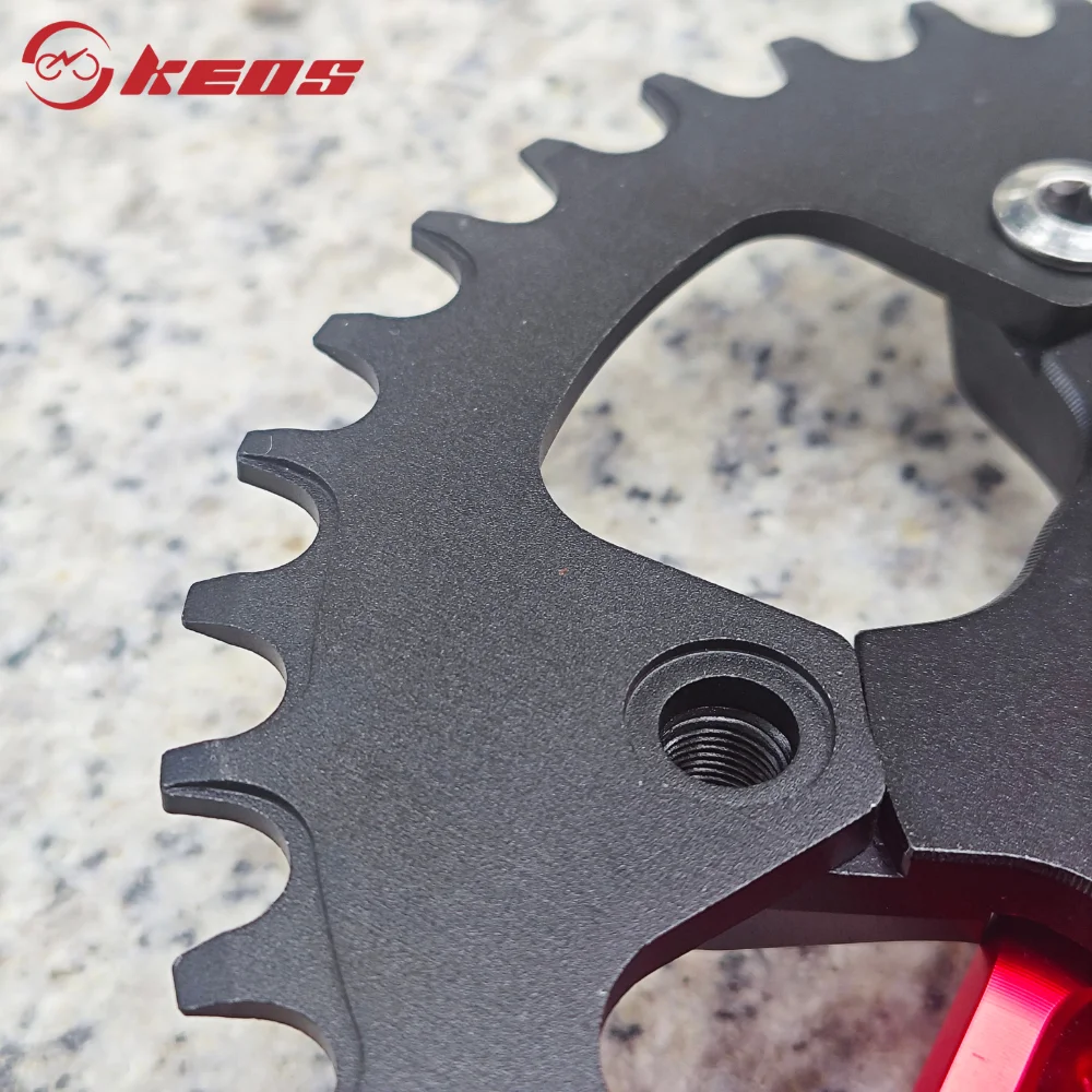 keos 96BCD 4-Bolt دراجة سلسلة CNC ضيق واسعة الأسنان سلسلة عجلة خفيفة الوزن ل M6000/M7000/M8000/M9000 #4