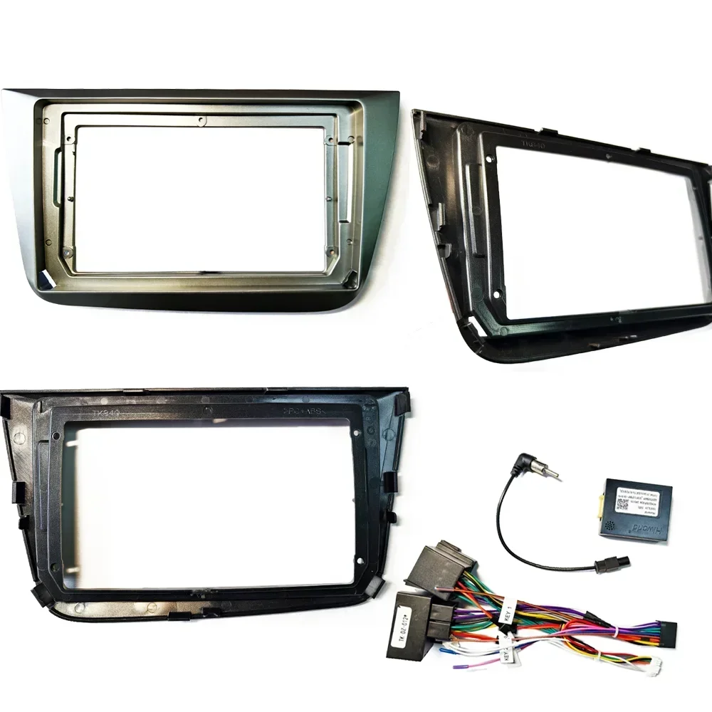 シートアルテア2004 2005 - 2012 2013 2014 2015用9インチフレーム2DINカーステレオパネル、オートオーディオダッシュキット取り付けフレームトリム