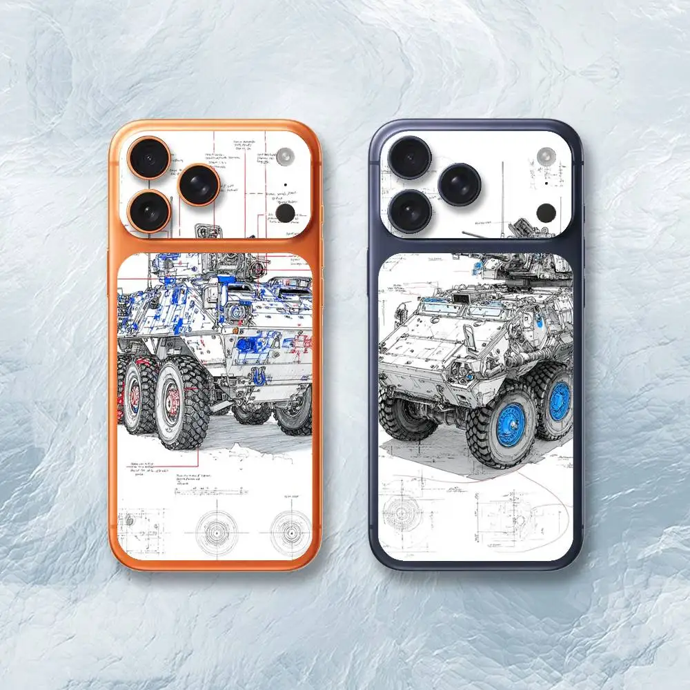 

Наклейка-пленка Stryker Armored Vehicle Blueprint для iPhone 17 Pro Max