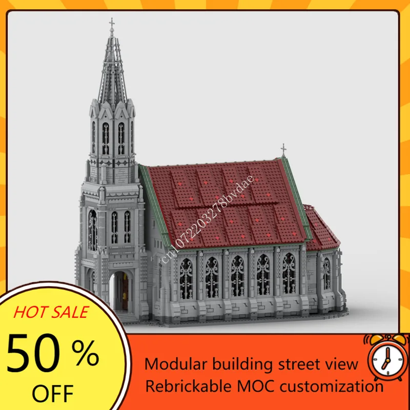 11369PCS Old Church Modular MOC Creative street view Model Building Blocks Architecture DIY Education Assembly Model Toys Gifts