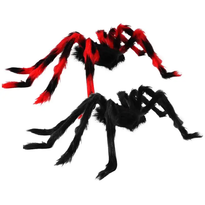 Halloween Pet Spider Costume Simulation Black Red Spooky Spider Clothes Dressing For Dogs Cats Party Cosplay Props Funny Outfit