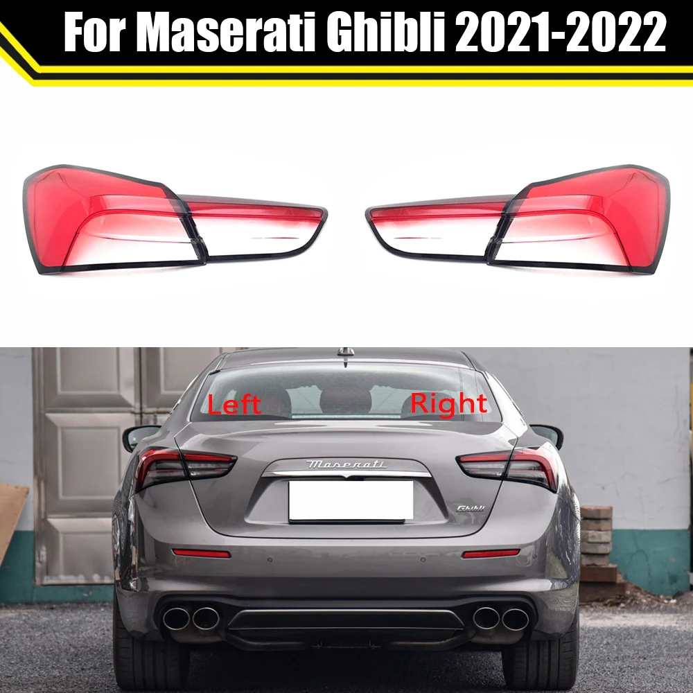 

For Maserati Ghibli 2021 2022 Car Rear Taillight Shell Brake Lights Shell Replace Auto Rear Shell Cover Lampshade Lampcover