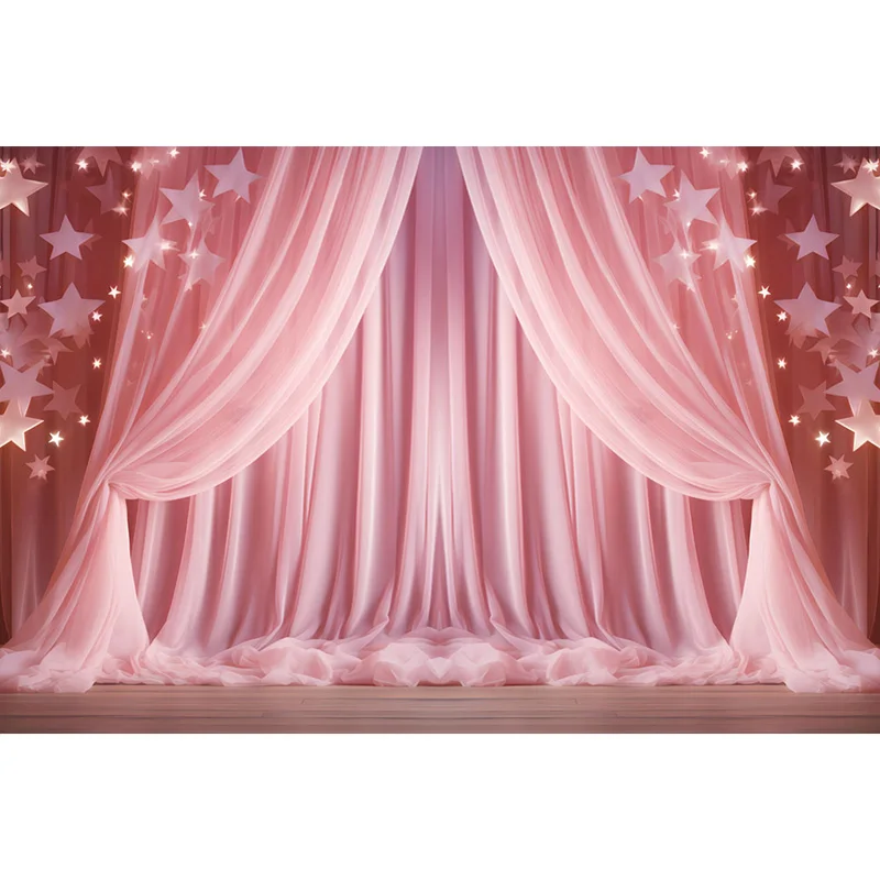 Mehofond Photography Background Pink Star Balloon Love Heart Kids Birthday Cake Smach Portrait Decor Backdrop Photo Studio