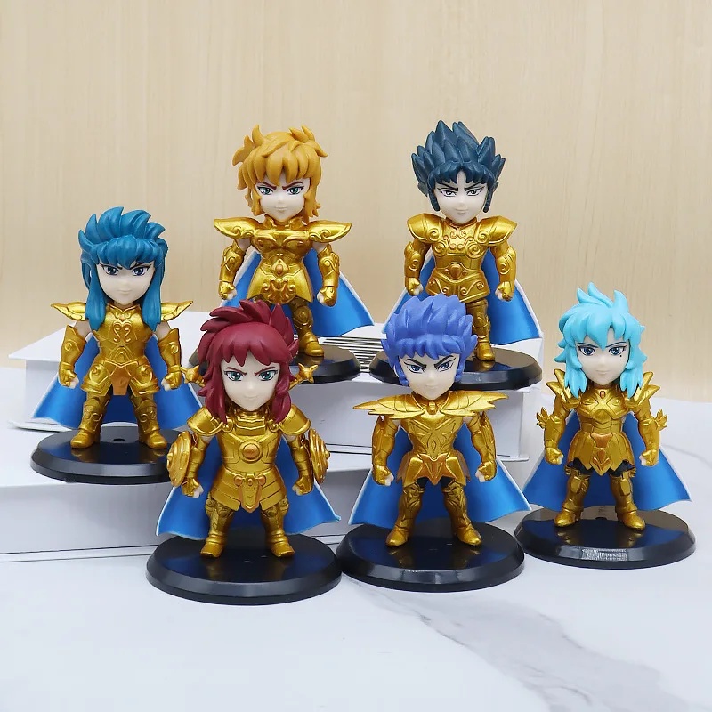 Figuras de acción de Saint Seiya, Aries, Taurus, géminis, cáncer, Leo, Virgo, Libra, escorpio, sagitario, capricornio, 11cm, 6 unidades por juego