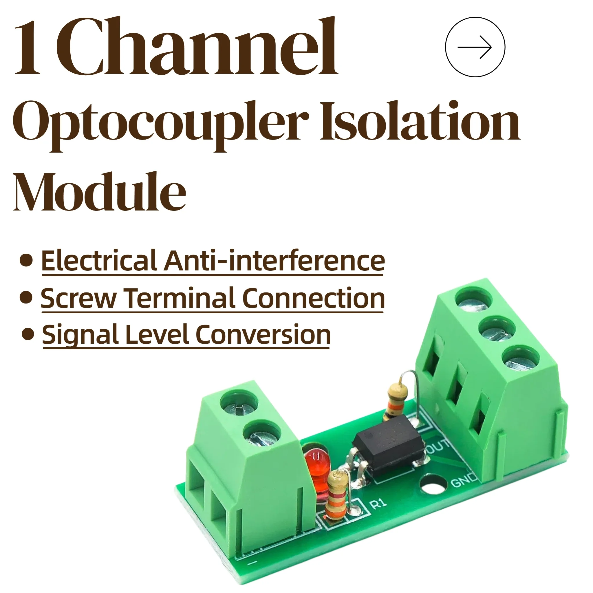 1/5/10PCS 1Channel Way Optocoupler Isolation Module PC817 3V-5V 12V 24V Photoelectric Isolator Rail Holder PLC Drive Motor Board