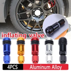 4Pcs Universal Car Tire Valve Stem Caps Titanium Spare Tire Covers Metal Dust Covers Lid for Bicycle Motorcycle Car Styling