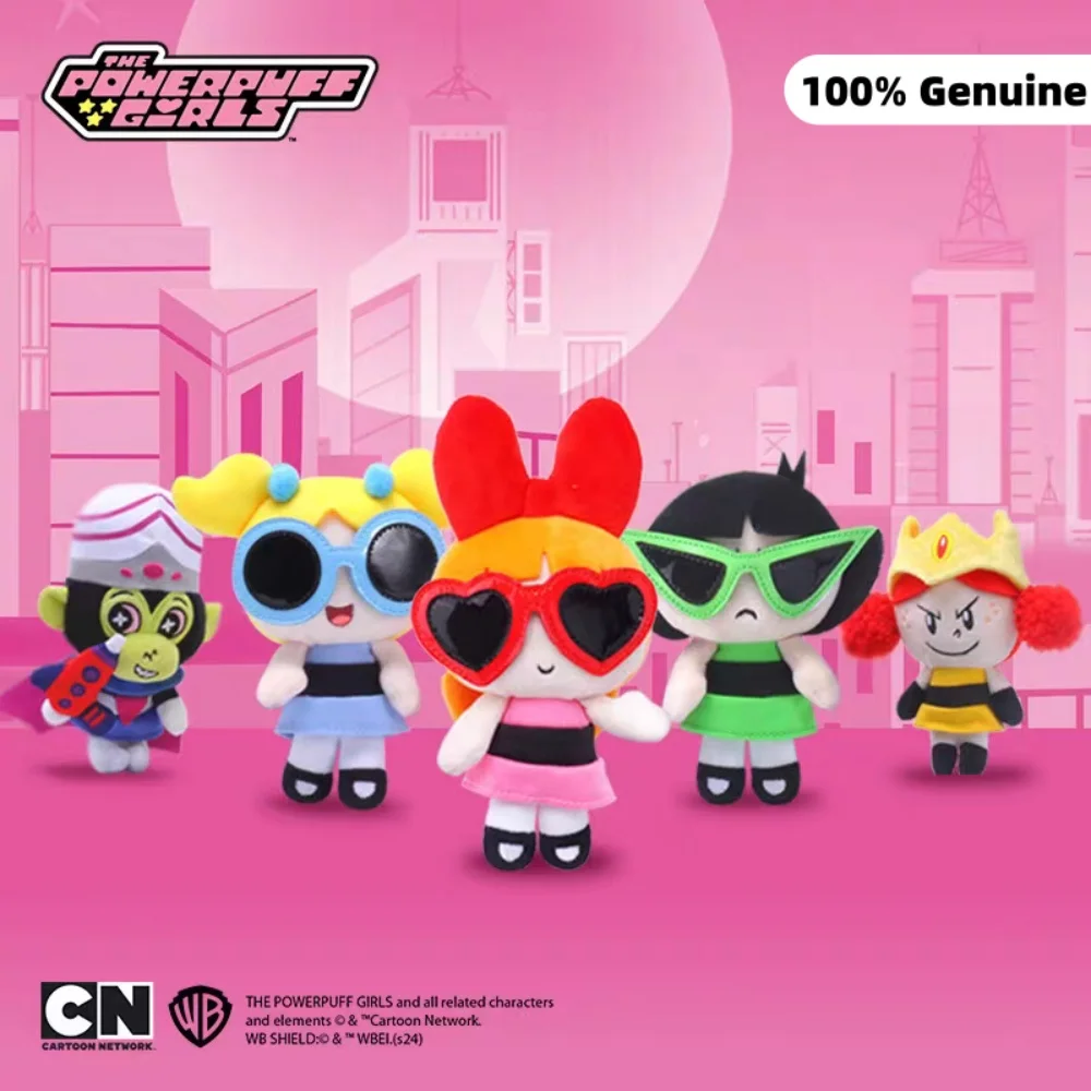 

Genuine The Powerpuff Girls Plush Doll Toy Assembled And Detachable Phone Series Plushies Cartoon Backpack Ornamental Girl Gifts