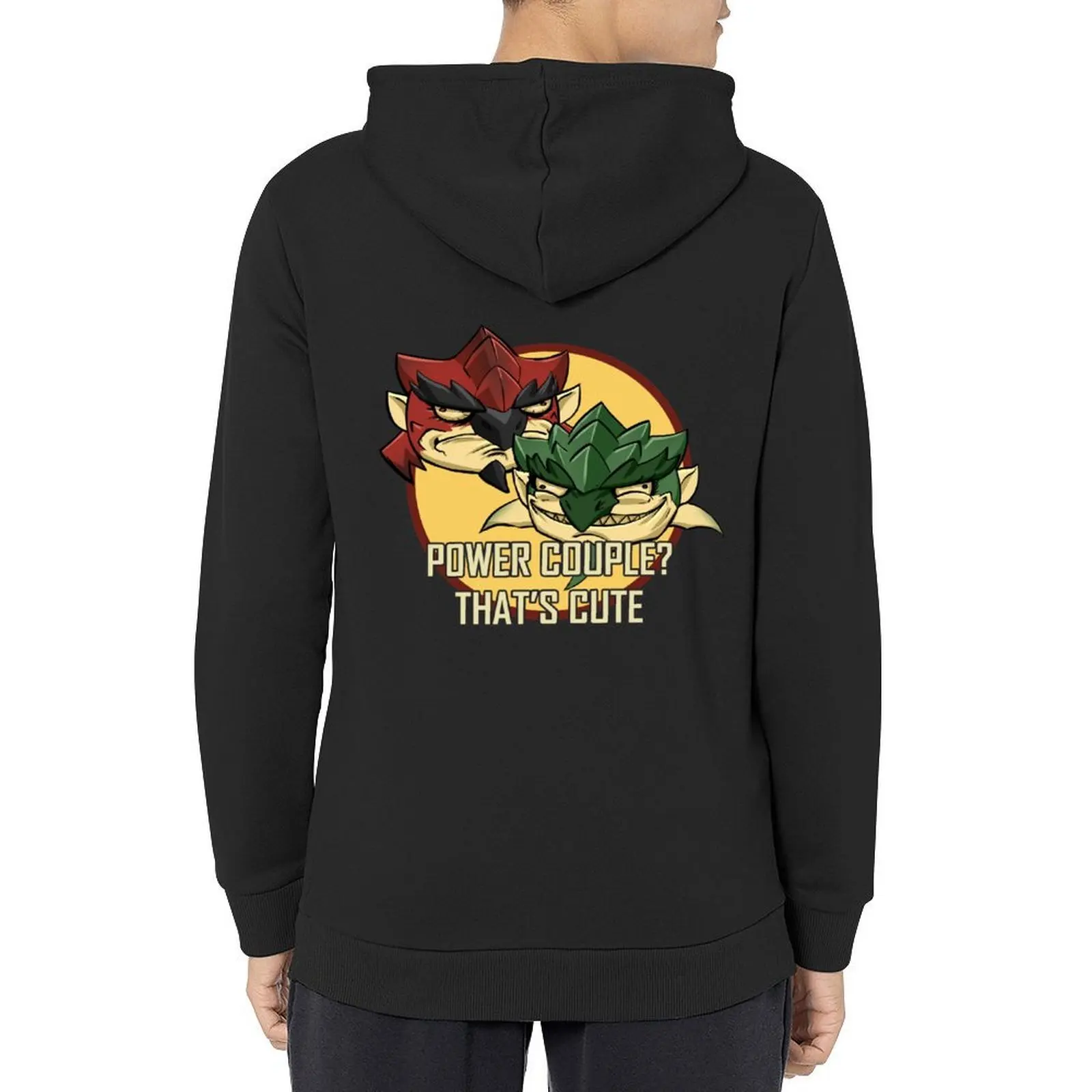 Me Gusta Rathalos and Rathian - Power Couple Hoodie ملابس أنيمي ملابس رجالية قميص رجالي ملابس رجالية بقلنسوة كبيرة الحجم