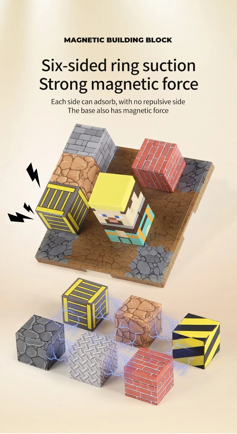 مكعبات بناء مغناطيسية مع مركبات البناء ألعاب مكعبات التراص الحسية من مونتيسوري للأعمار من 3 سنوات فما فوق هدايا للأولاد والبنات