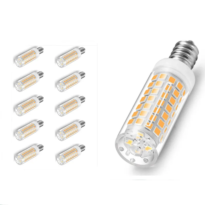 10x cerâmica milho lâmpadas led AC220V-240V e14 led lâmpada 15w bombilla iluminação para casa leds tubos luzes holofotes decorativos