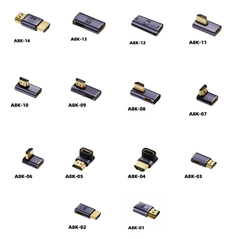 Adapter Female to Male Converter Adapter UHD2.1 Support 8K 60Hz 4K 120Hz 48Gbps