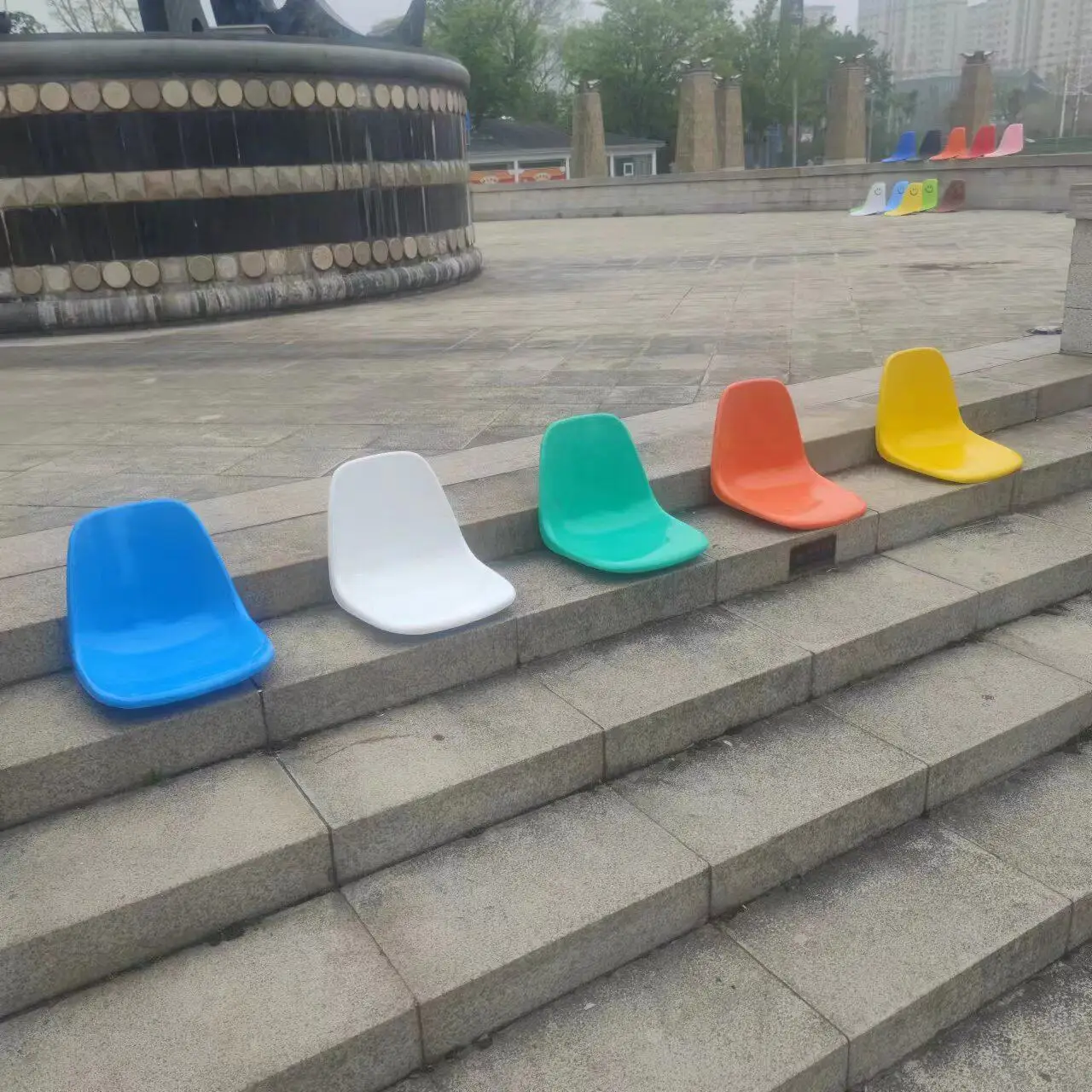 Transparent display chair, plastic chair step chair, large supermarket chair
