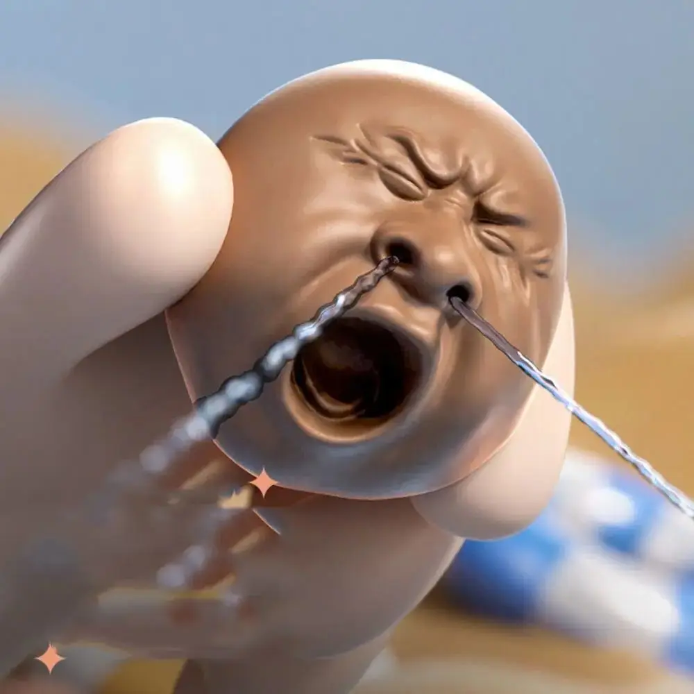 

Tricking Pinching Funny Expressions Water Spray Toys Ugly Little Heads Prank Toys Creative Plastic Water Spray Toys for Children