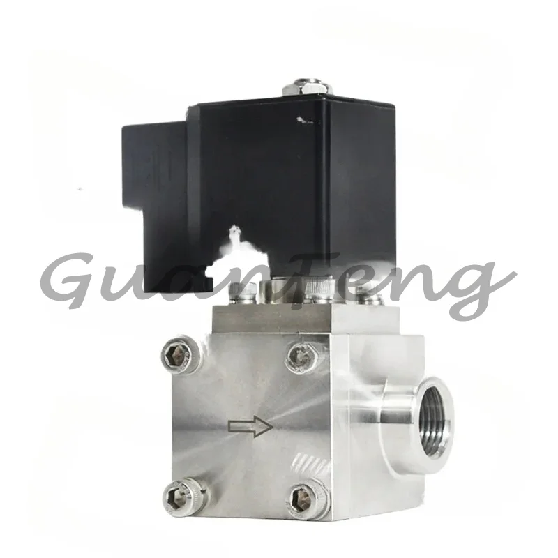 Stainless Steel 304 High Pressure 1/4 Inch Water Solenoid Valve 300 Bar 250 Bar 200 Bar 12v