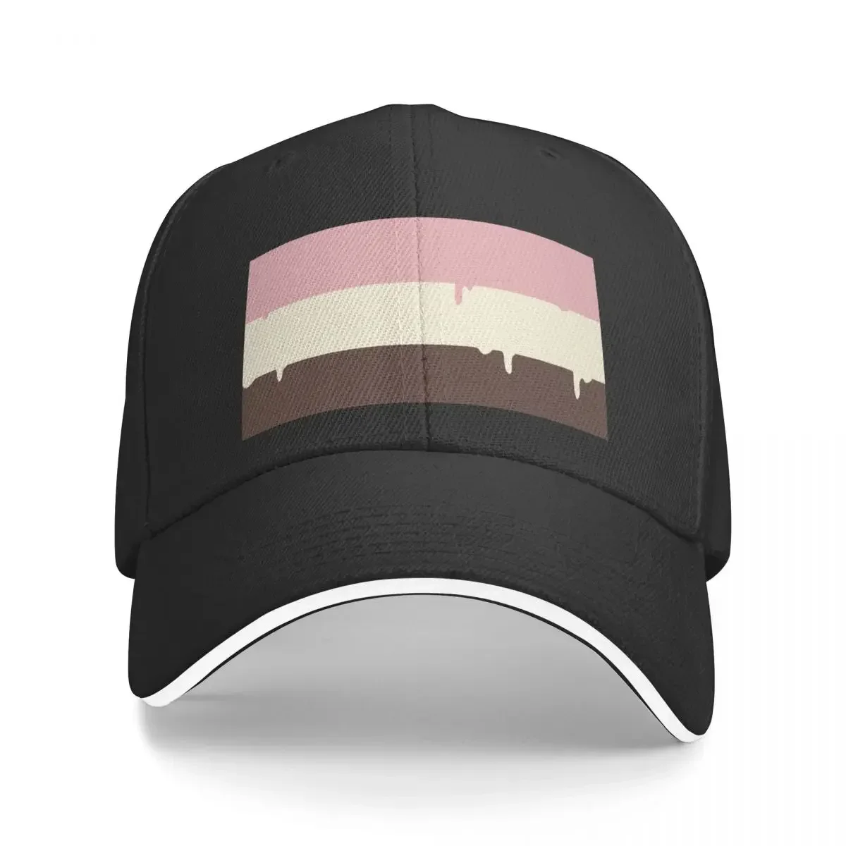 Neapolitan Ice Cream Drip Baseball Cap party Hat Golf Hat Thermal Visor sun caps Boy Child Women's