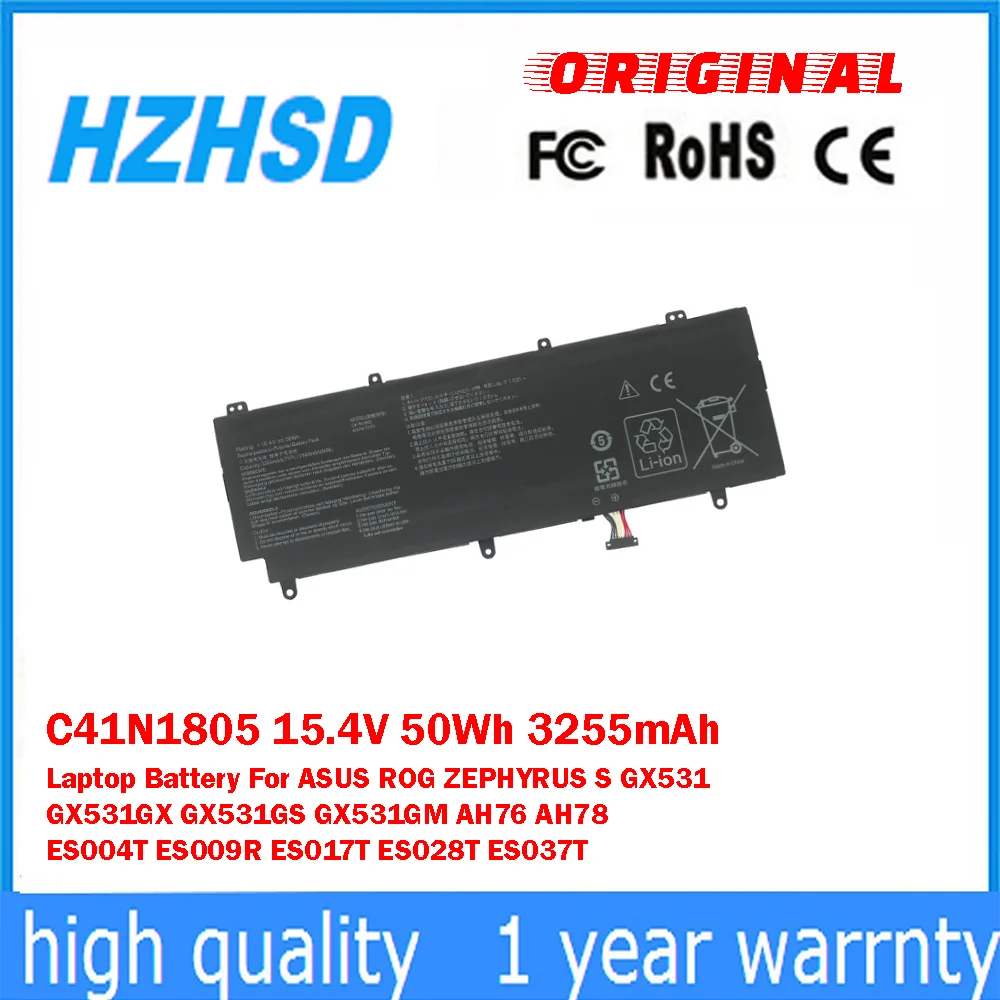 C41N1805 15.4V 50Wh 3255mAh بطارية الكمبيوتر المحمول ل ASUS ROG ZEPHYRUS S GX531 GX531GX GX531GS GX531GM AH76 AH78 ES004T ES009R ES017T