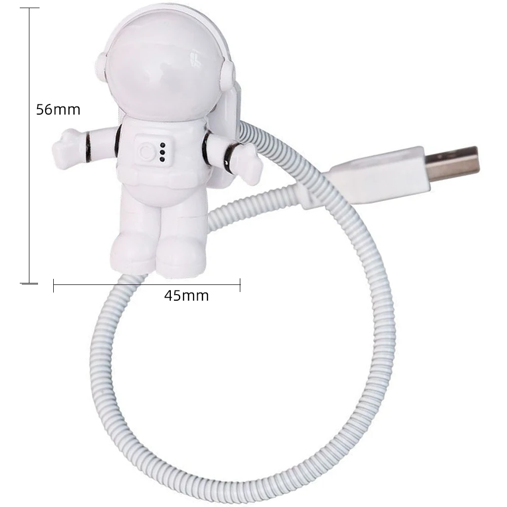 USB Light Creative Astronaut LED Flexible Night Light Reading Table Lamp for Laptop PC Notebook