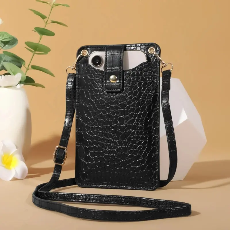 Women Mini Bag PU Leather Crossbody Purse Wallet Shoulder Pouch Mobile Phone Bag