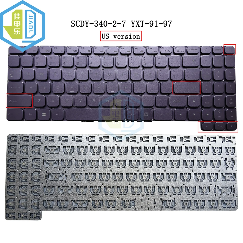 New US English laptop replacement keyboard for SCDY-340-2-7 YXT-91-97 with different colors