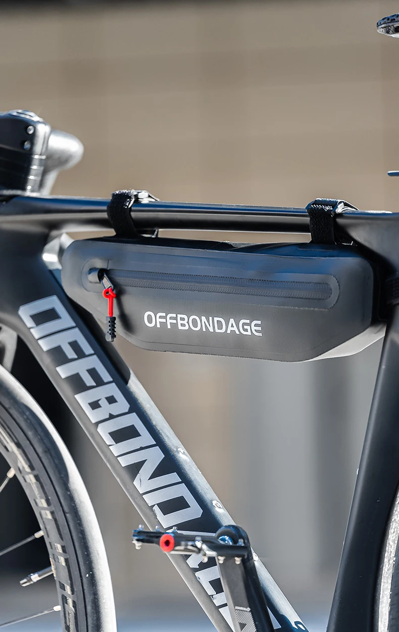 OFFBONDAGE 2L Fahrradtasche Dreieckstasche für Fahrradrahmen Wasserdichte MTB Rennrad Rahmentasche Unterrohrtasche – Detail 11