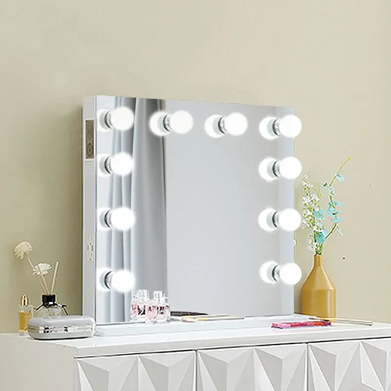 Makeup Mirror Hollywood Style LED Vanity Mirror with 12 Touch Dimmer LED Light Bulbs for Make Up Dressing Table