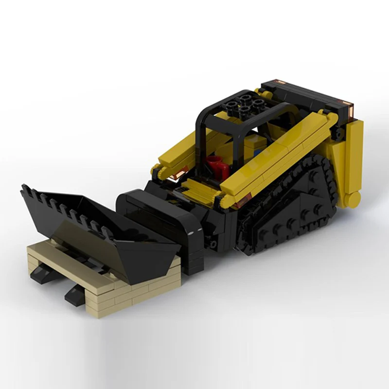 City Car Model MOC Building Bricks Double Tracked Skid-Steer Loader Modular Technology Children Holiday Gifts Assemble Toys Suit