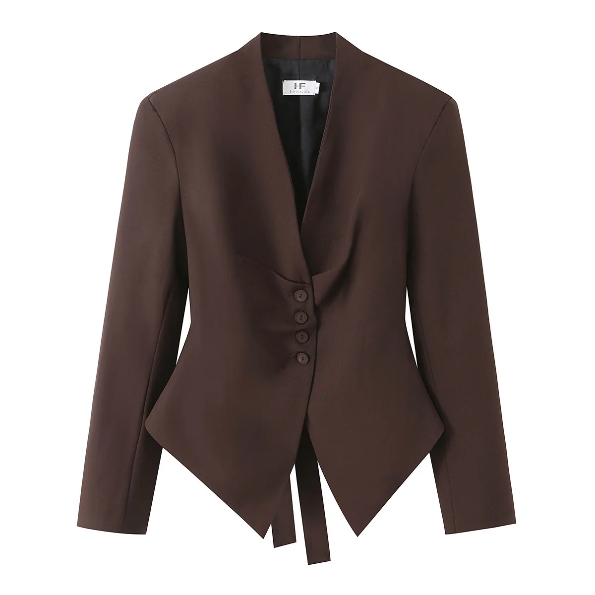 

YYAHAHAS 2026 Summer New Women Wrap Blazer Single Breasted Ruffle Front Long Sleeve Suit Jacket Lightweight Office Wear