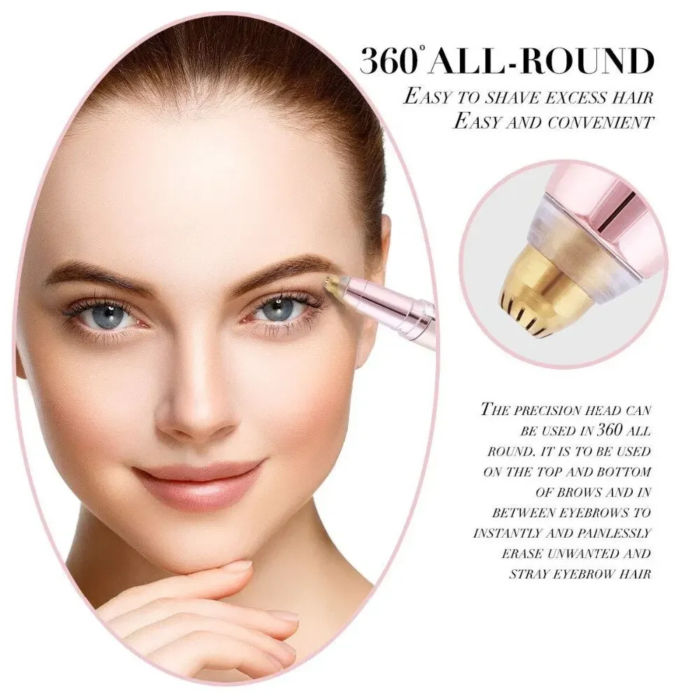 Smart Electric Eyebrow Trimmer Pen Implement Man Woman Clean Ladies' Shaver Automatic Razor Epilator Beauty Hair Removal Trimmer