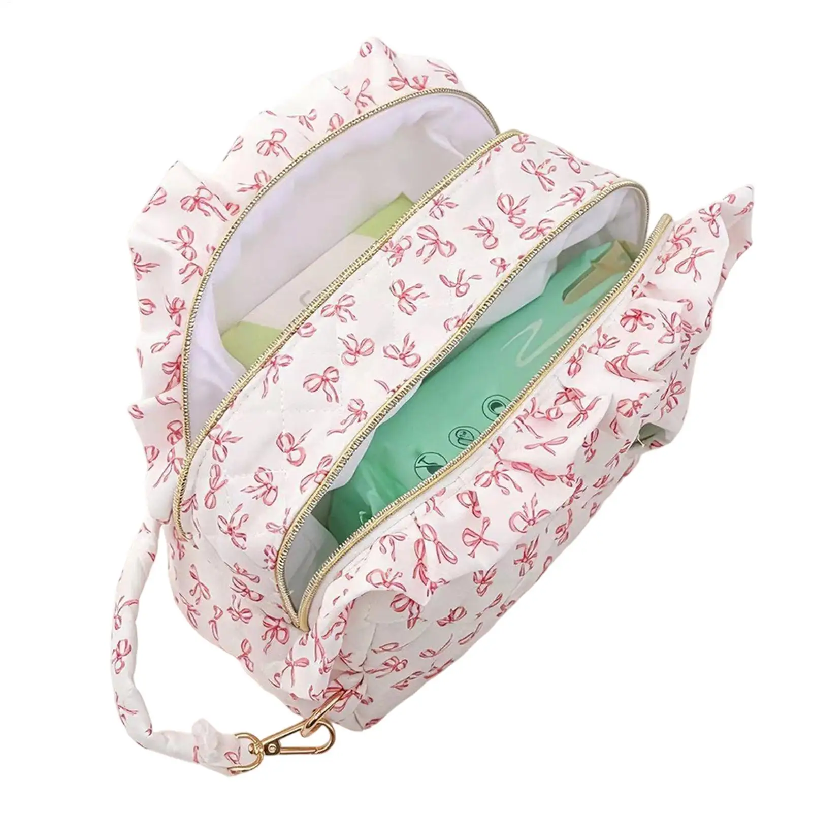 Diaper Wipe Holder Portable Quilted Floral Fabric Storage Dispenser Diaper Wipe Holder For Travel Stroller Car Nursery Outdoor