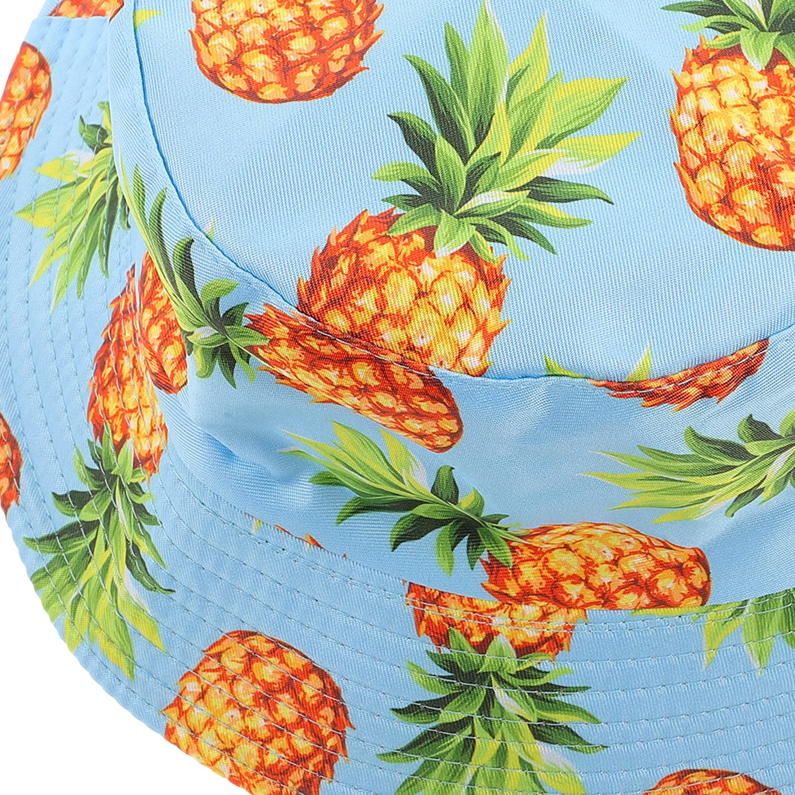 

Bucket Hat Pineapple Design Double-sided Sun Protection Lightweight Breathable Outdoor Hat for Women Men Gardening Beach Pool